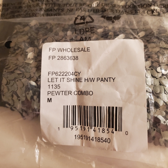 NWT Free People let it shine Bralette size L & panty pewter combo size M "set" - Picture 14 of 16